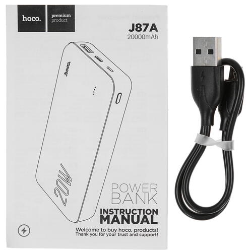 Купить Портативный аккумулятор Hoco J87A Tacker черный  5406237. Характеристики, отзывы и цены в Донецке