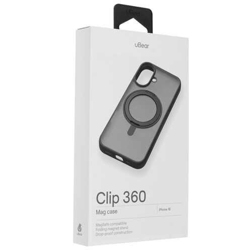 Купить Накладка  uBear Clip 360 Mag Case для Apple iPhone 16 черный/прозрачный  5474354. Характеристики, отзывы и цены в Донецке