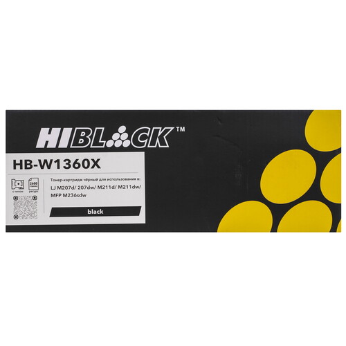 Купить Картридж лазерный Hi-Black HB-W1360X черный, с чипом  9264015. Характеристики, отзывы и цены в Донецке