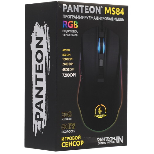 Купить Мышь проводная Panteon MS84  черный  5496062. Характеристики, отзывы и цены в Донецке