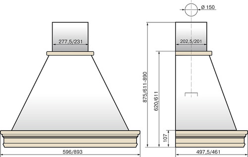 Купить Вытяжка каминная ELIKOR Вилла Валенсия 90П-650-П3Д бежевый/бежевый  1222420. Характеристики, отзывы и цены в Донецке