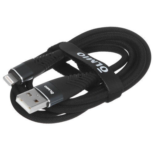 Купить Кабель круглый Olmio Lightning 8-pin - USB 2.0 Type-A черный 1.2 м  5466493. Характеристики, отзывы и цены в Донецке