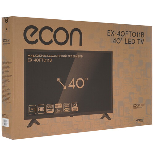 Купить 40" (102 см) Телевизор ECON EX-40FT011B черный  9226631. Характеристики, отзывы и цены в Донецке