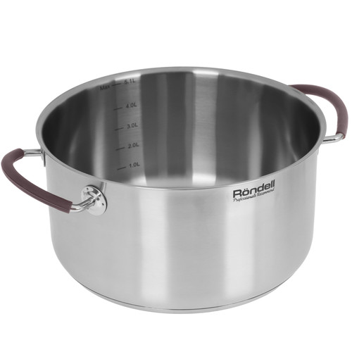 Купить Кастрюля Rondell Akzent RDS-1389 5.1 л 24 см серебристый  9309600. Характеристики, отзывы и цены в Донецке