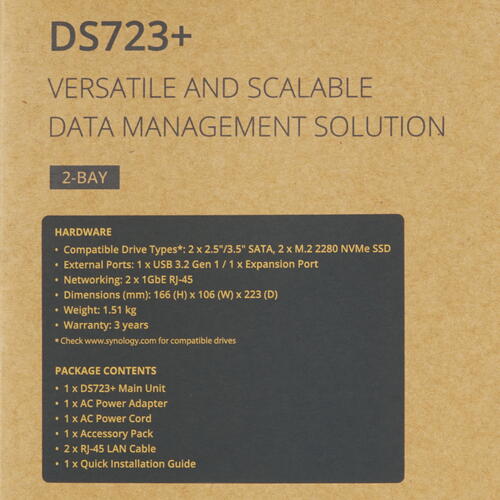 Купить Сетевое хранилище (NAS) Synology Disk Station DS723+  5099161. Характеристики, отзывы и цены в Донецке