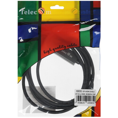 Купить Кабель однонаправленный Telecom DisplayPort - HDMI, 1.8 м  5471615. Характеристики, отзывы и цены в Донецке