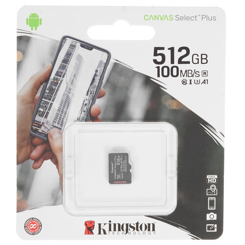 Купить Карта памяти Kingston Canvas Select Plus microSDXC 512 ГБ [SDCS2/512GBSP]  4716402. Характеристики, отзывы и цены в Донецке