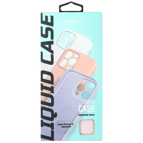 Купить Накладка  BoraSCO Liquid Case для Apple iPhone 12 розовый  5601729. Характеристики, отзывы и цены в Донецке