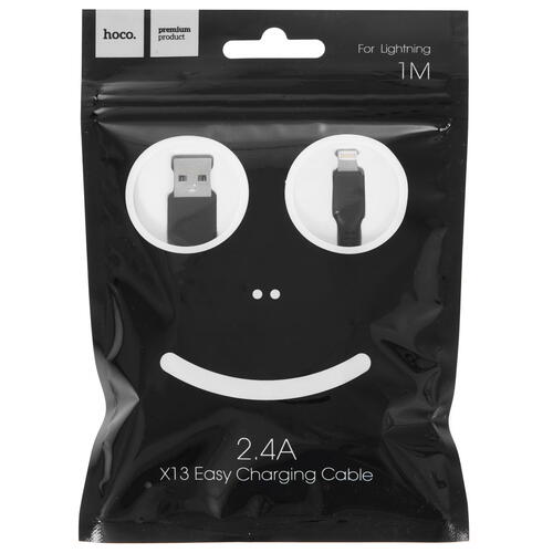 Купить Кабель круглый Hoco Lightning 8-pin - USB 2.0 Type-A черный 1 м  5452380. Характеристики, отзывы и цены в Донецке