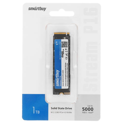 Купить 1000 ГБ M.2 NVMe накопитель Smartbuy Stream P16 [SBSSD1T0-STP16-M2P4]  5407603. Характеристики, отзывы и цены в Донецке