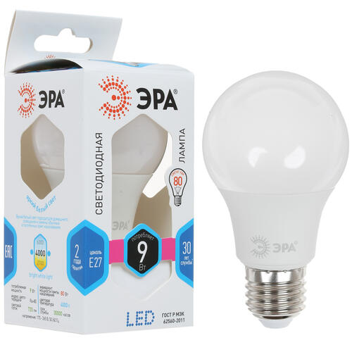 Купить Лампа светодиодная ЭРА LED E27/A60/9w/840  1305416. Характеристики, отзывы и цены в Донецке