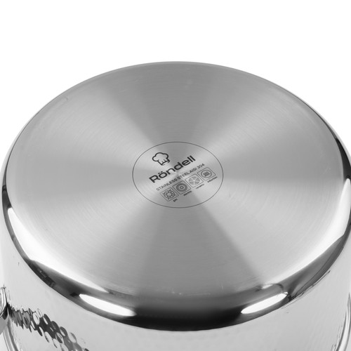 Купить Кастрюля Rondell RainDrops RDS-1295 5.6 л 24 см серебристый  9309619. Характеристики, отзывы и цены в Донецке