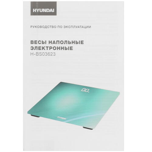 Купить Весы Hyundai H-BS03623 зеленый  5337499. Характеристики, отзывы и цены в Донецке