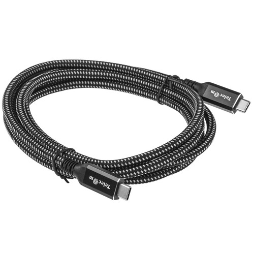 Купить Кабель круглый Telecom USB Type-C - USB Type-C черный 2 м  5471701. Характеристики, отзывы и цены в Донецке