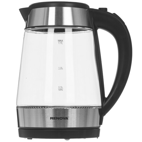 Купить Электрочайник Renova KT17G-02B серебристый  9207209. Характеристики, отзывы и цены в Донецке