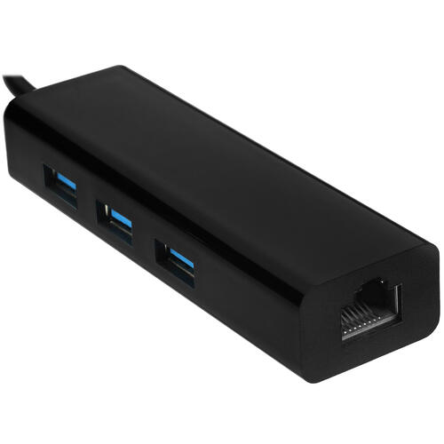 Купить Сетевая карта 5bites UA3-45-04BK + USB3.0 HUB 3-port  1101511. Характеристики, отзывы и цены в Донецке