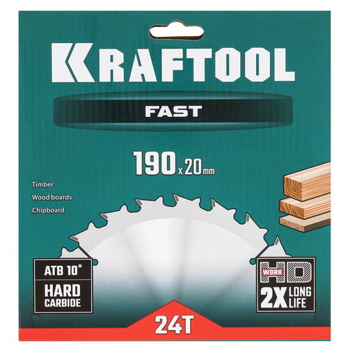 Купить Диск пильный KRAFTOOL 36950-190-20  9108025. Характеристики, отзывы и цены в Донецке