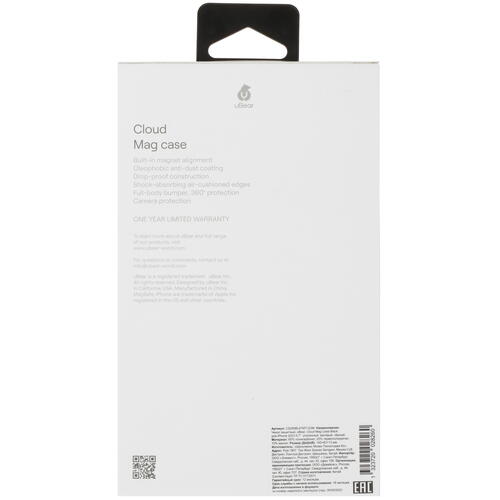 Купить Накладка  uBear Cloud Mag Case для Apple iPhone 15 Plus черный  5426888. Характеристики, отзывы и цены в Донецке