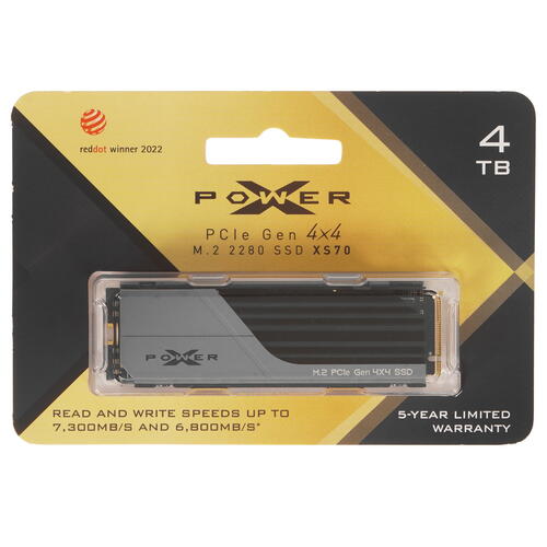 Купить 4000 ГБ M.2 NVMe накопитель SiliconPower XS70 [SP04KGBP44XS7005]  5032038. Характеристики, отзывы и цены в Донецке