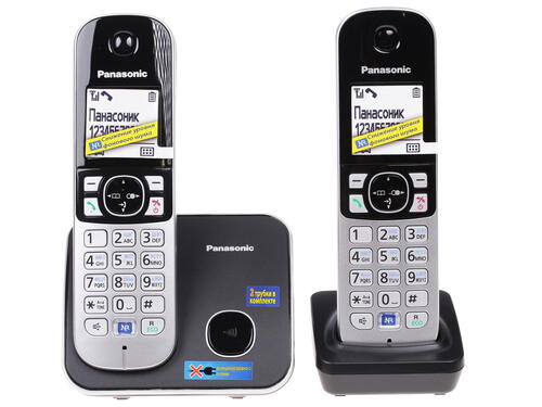 Купить Телефон беспроводной (DECT) Panasonic KX-TG6812RUB  6611148. Характеристики, отзывы и цены в Донецке