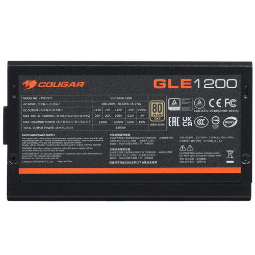 Купить Блок питания Cougar GLE 1200 [CGR GMX-1200] черный  5454628. Характеристики, отзывы и цены в Донецке