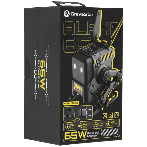 Купить Сетевое зарядное устройство Gravastar Alpha65 черный  9278228. Характеристики, отзывы и цены в Донецке