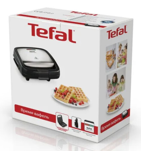 Купить Вафельница Tefal Waffle Time WD170D38 серебристый  5495960. Характеристики, отзывы и цены в Донецке