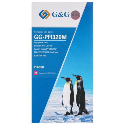 Купить Картридж G&G GG-PFI320M PFI-320M пурпурный  9146668. Характеристики, отзывы и цены в Донецке