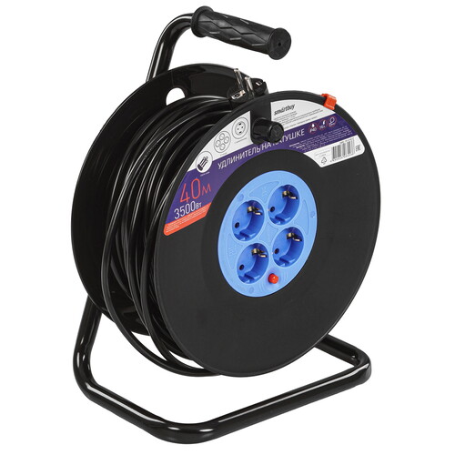 Купить Удлинитель силовой Smartbuy SBE-16-4-40-Z черный  9192879. Характеристики, отзывы и цены в Донецке