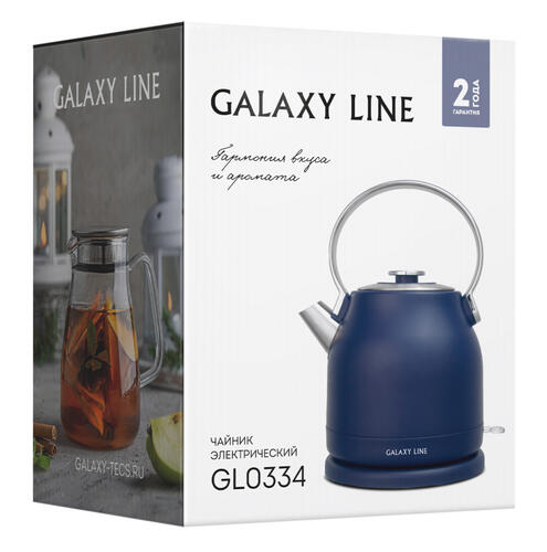 Купить Электрочайник Galaxy LINE GL 0334 синий  9082250. Характеристики, отзывы и цены в Донецке