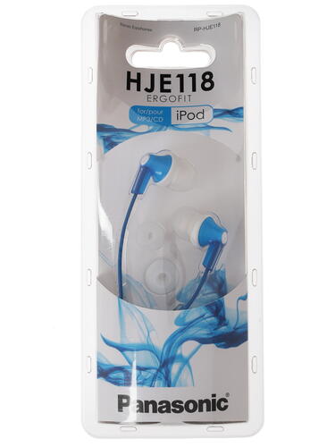 Купить Проводные наушники Panasonic RP-HJE118GUA синий  1032719. Характеристики, отзывы и цены в Донецке