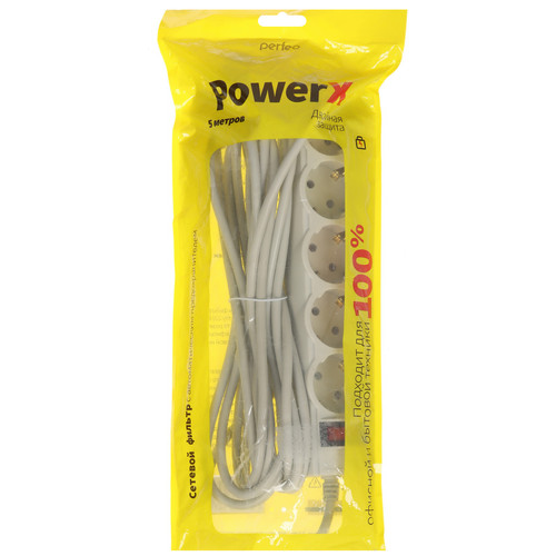 Купить Сетевой фильтр Perfeo POWERX PF_A4719 серый  9172313. Характеристики, отзывы и цены в Донецке