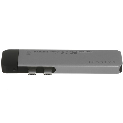 Купить Док-станция Satechi Type-C Pro Hub Adapter with Ethernet серый  9073215. Характеристики, отзывы и цены в Донецке