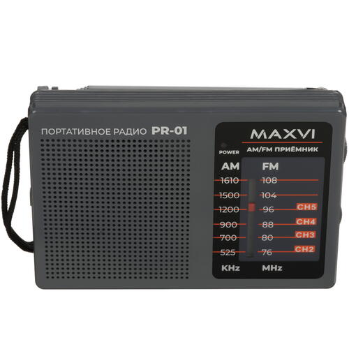 Купить Радиоприемник Maxvi PR-01 серый  9080935. Характеристики, отзывы и цены в Донецке