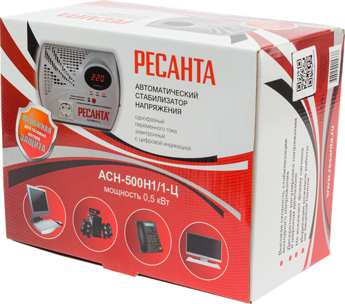 Купить Стабилизатор напряжения Ресанта АСН-500Н1/1-Ц  9361368. Характеристики, отзывы и цены в Донецке