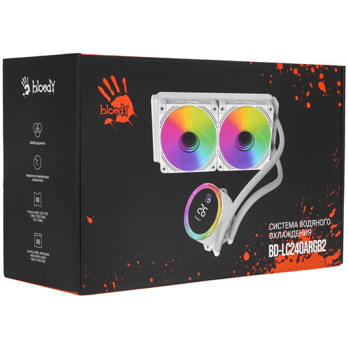 Купить Система охлаждения Bloody BD-LC240ARGB2  белая  9244227. Характеристики, отзывы и цены в Донецке