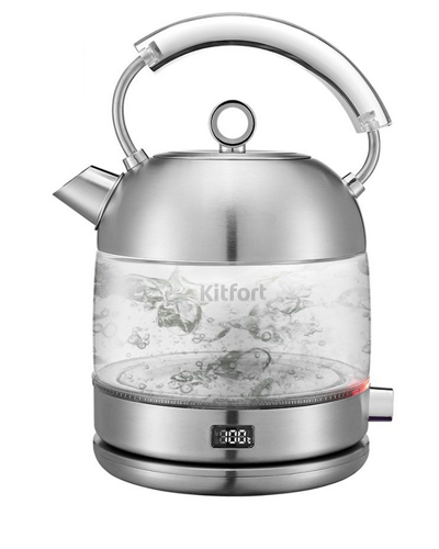 Купить Электрочайник Kitfort KT-6172 серебристый  9958753. Характеристики, отзывы и цены в Донецке