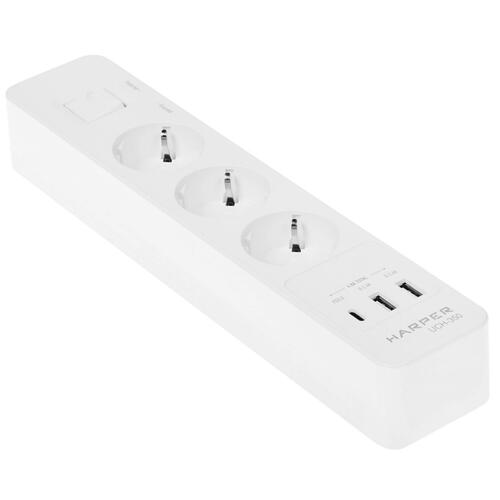 Купить Сетевой фильтр Harper UCH-350 белый  1678657. Характеристики, отзывы и цены в Донецке