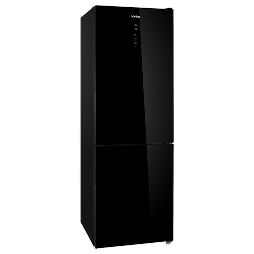 Купить Холодильник с морозильником   Korting KNFC 61869 GN черный  9304065. Характеристики, отзывы и цены в Донецке