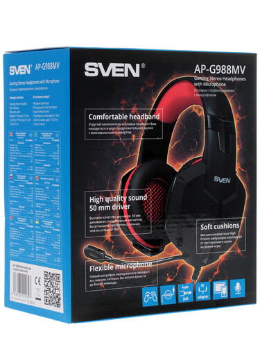 Купить Проводные наушники SVEN AP-G988MV черный 2017  1094784. Характеристики, отзывы и цены в Донецке