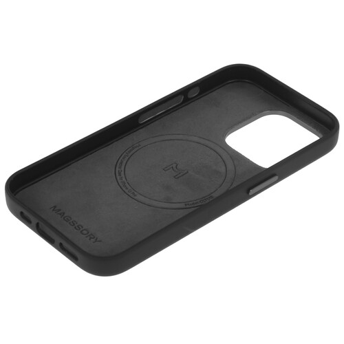 Купить Накладка  Magssory Eco Leather Case для Apple iPhone 15 Pro черный  9265547. Характеристики, отзывы и цены в Донецке