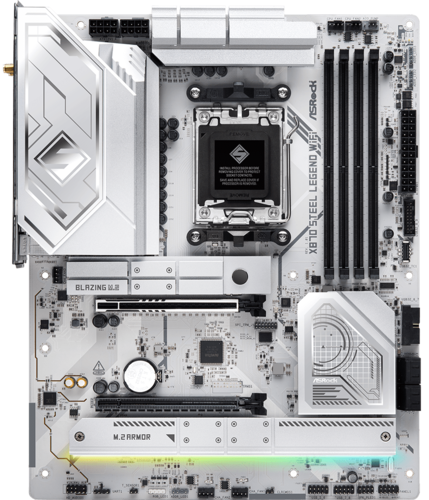 Купить Материнская плата ASRock X870 Steel Legend WiFi  5608936. Характеристики, отзывы и цены в Донецке