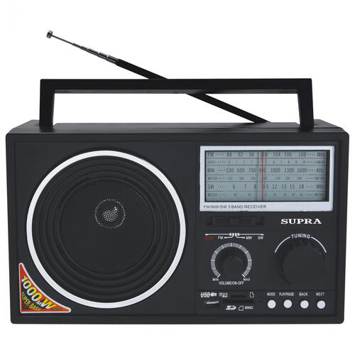 Купить Радиоприемник SUPRA ST-25U черный  9932800. Характеристики, отзывы и цены в Донецке