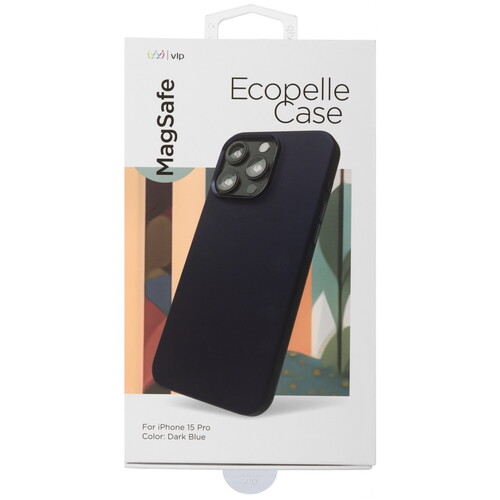 Купить Накладка  VLP Ecopelle Case для Apple iPhone 15 Pro синий  5460449. Характеристики, отзывы и цены в Донецке