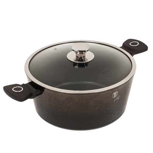 Купить Кастрюля Berlinger Haus Primal Gloss Collection BH-6573 6.1 л 28 см серый  9151336. Характеристики, отзывы и цены в Донецке
