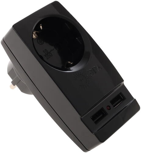 Купить Адаптер питания ЭРА SP-1e-USB-B черный  1250776. Характеристики, отзывы и цены в Донецке