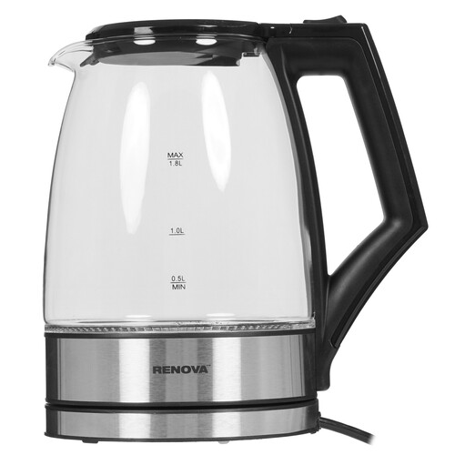 Купить Электрочайник RENOVA KT18G-01B черный  9182161. Характеристики, отзывы и цены в Донецке