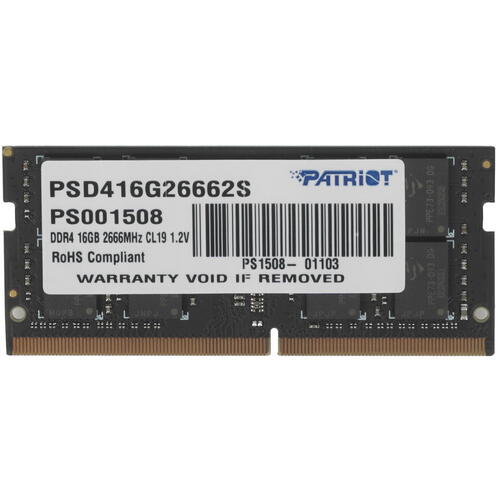 Купить Оперативная память SODIMM Patriot Signature Line [PSD416G26662S] 16 ГБ  1350988. Характеристики, отзывы и цены в Донецке