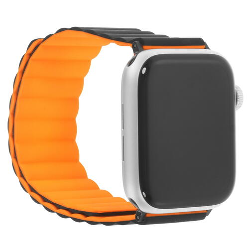 Купить Ремешок uBear для Apple Watch 42/ 44/ 45/ 49mm черный/оранжевый  5460688. Характеристики, отзывы и цены в Донецке