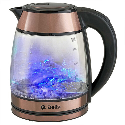 Купить Электрочайник DELTA DL-1120 коричневый  9233362. Характеристики, отзывы и цены в Донецке
